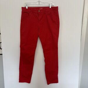 Ann Taylor Loft Women's Size 30 / 10 Solid RED Modern Skinny Jeans Edgy Classic